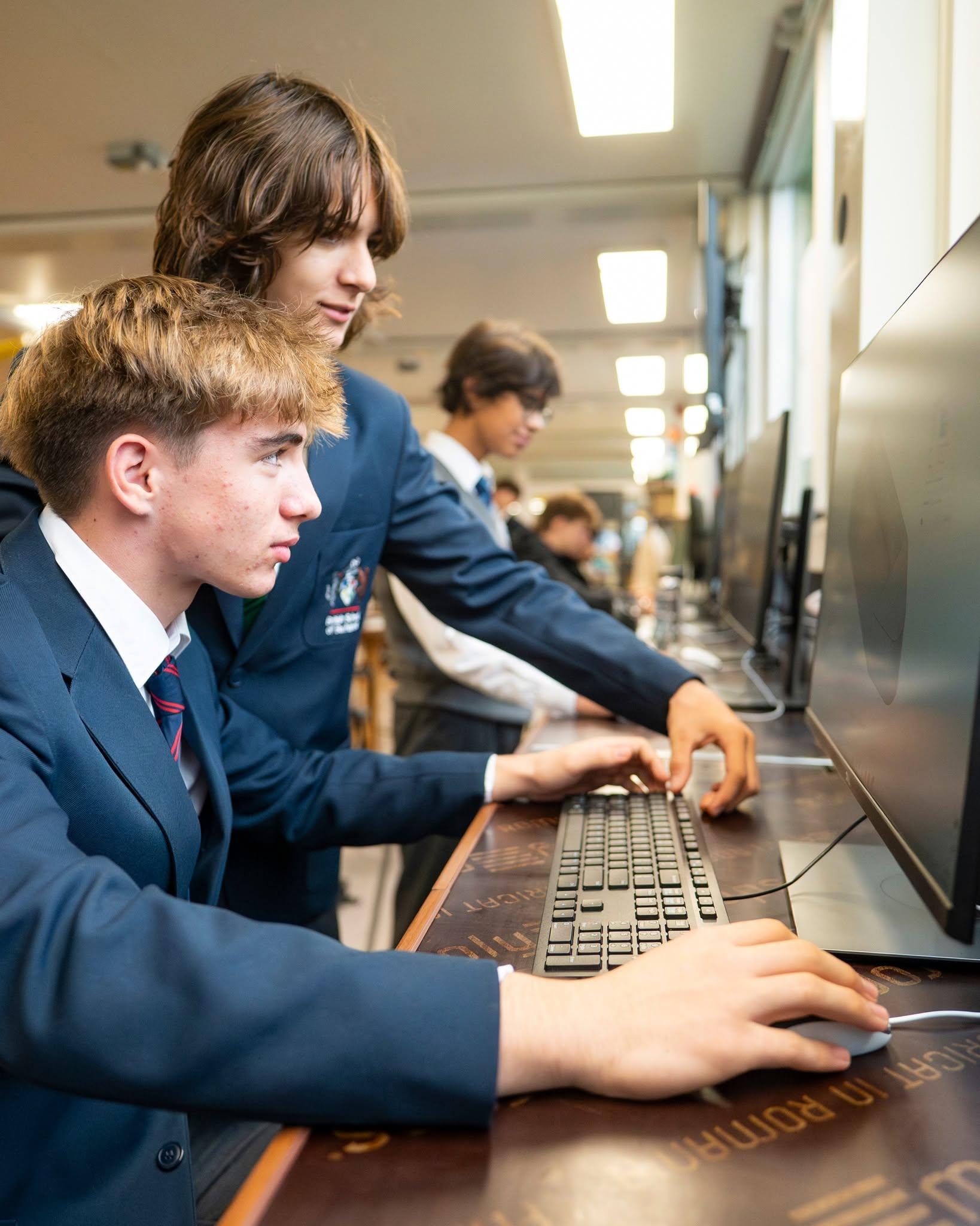 In a computer lab, ideas become code